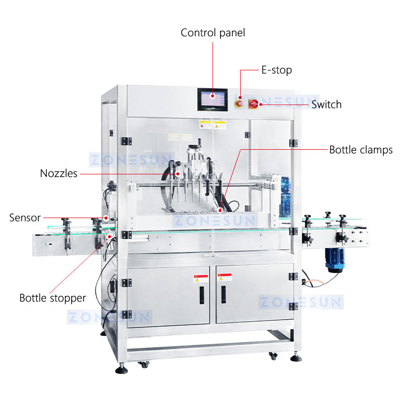 ZONESUN ZS-XPJ8 Automatic 8 Heads Anion Rinsing Machine