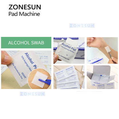 ZONESUN ZS-ZMJ1 Automatic Horizontal Alcohol Pre Pads Packaging Machine