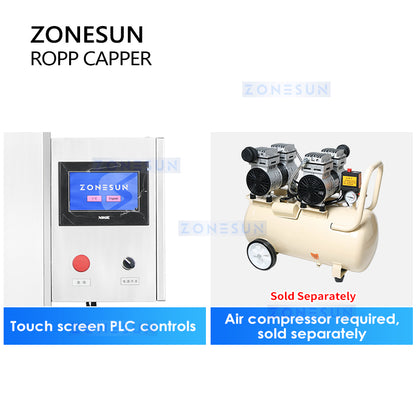 ZONESUN Automatic ROPP Capper Pilfer Proof Capping Machine ROPP Cap Sealing Equipment Tamper Rvident Closure ZS-XG440Z