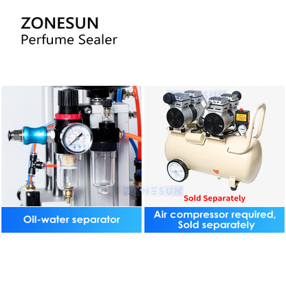 ZONESUN ZS-YG08 13/15/18/20mm Pneumatic Perfume Capping Machine