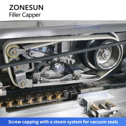 ZONESUN ZS-FAL180B10 Piston Filling Steam Vacuum Capping Machine