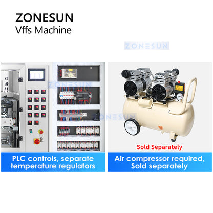 ZONESUN ZS-FSL12 Autoamtic VFFS Granule Filling Sealing Machine 12 Lanes