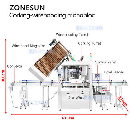 ZONESUN Automatic Wine Corking Machine