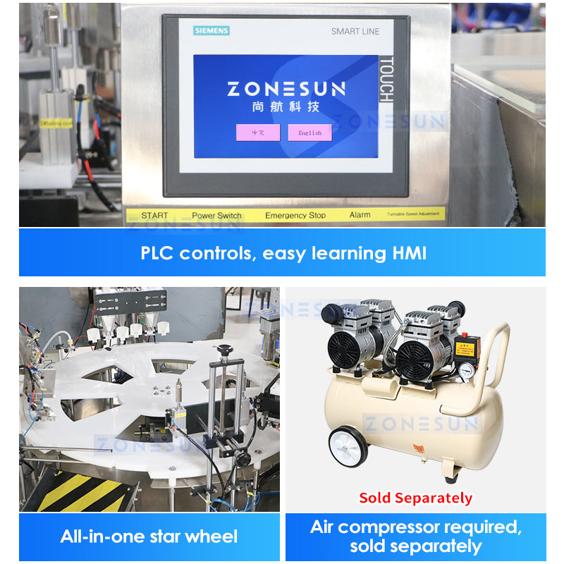 ZONESUN Automatic Perfume Filling Sealing Machine ZS-AFC21