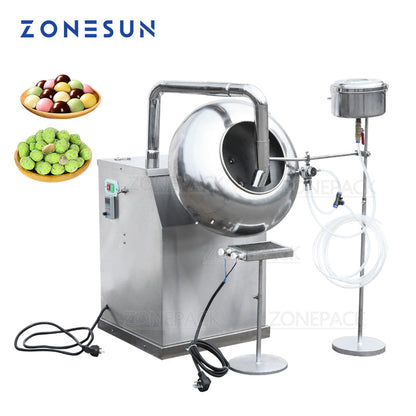 ZONESUN BY-300 Peanut Chocolate Sugar Coating Machine Stainless Steel Candy Coater Machine