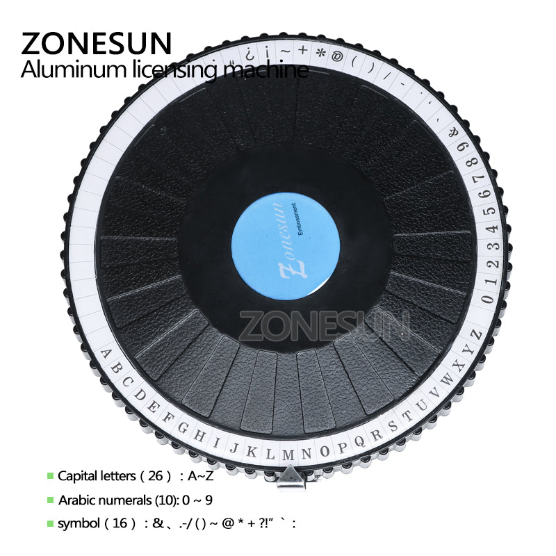 Máquina de estampado de placa de nombre manual de 52 caracteres ZONESUN