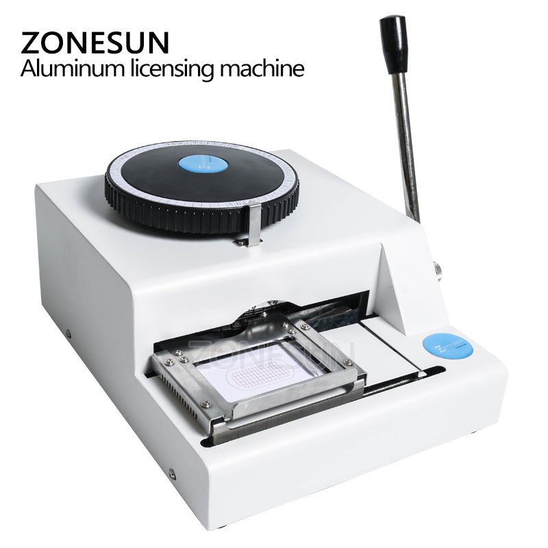 ZONESUN 52 Characters Manual Name Plate Embossing Machine