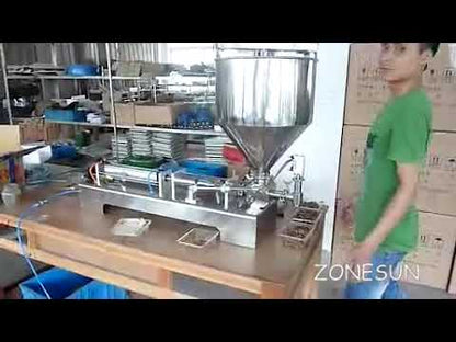 ZONESUN Pneumatic Paste Filling Machine With Mixer