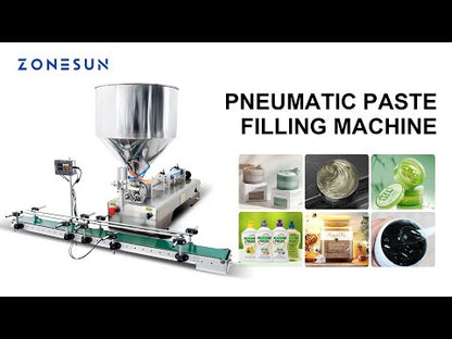 ZONESUN ZS-GTPC1 Pneumatic Paste&Viscous Liquid Filling Machine with Conveyor