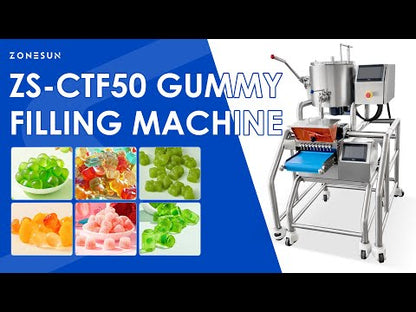 ZONESUN ZS-CTF50 Gummy Depositor Candy Heat Filling Machine 25L Cooker Filler