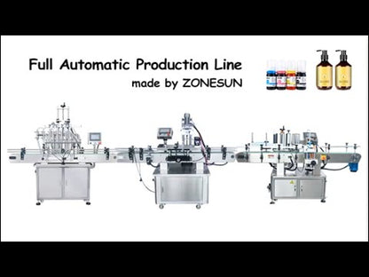 ZONESUN Round Bottle 6 Nozzles Liquid Filling Capping And Labeling Machine