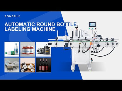 ZONESUN ZS-TB260S Automatic Round Bottle Double Side Labeling Machine