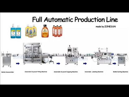 ZONESUN Explosion Proof Inflammable Liquid Paste Servo Filling Capping Labeling Machine