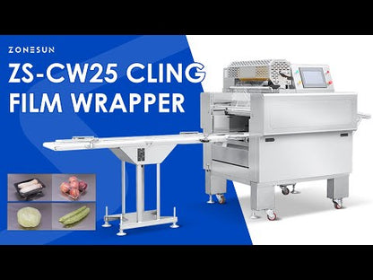 ZONESUN Automatic Cling Film Wrapping Machine Food Packaging Equipment ZS-CW25