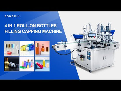 ZONESUN ZS-AFC11 Automatic Roll-on Bottles Magnetic Pump Liquid Filling Capping Machine With Cap Feeder