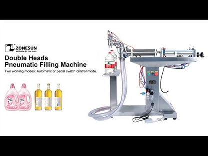 ZONESUN ZS-YTFS2 Pneumatic Standing 2 Nozzles Liquid Filling Machine