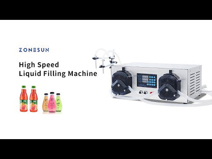 ZONESUN ZS-YTPPR2 Semi-automatic 2 Nozzles Peristaltic Pump Liquid Filling Machine