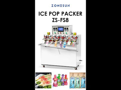 ZONESUN ZS-FS8 Ice Pop Packer Liquid Filling & Sealing Machine