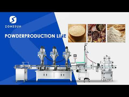 ZONESUN ZS-FMYG1 Servo Motor Auger Powder Filling Capping Production Line