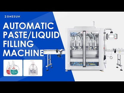 ZONESUN Automatic Liquid Paste Filler Servo Tracking Filling Machine ZS-VTPF4