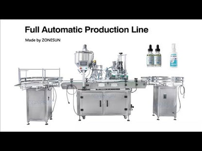 ZONESUN Small Bottle Liquid Filling And Capping Machine With Bottle Unscrambler