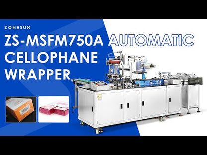 ZONESUN ZS-MSFM750A Automatic Cellophane Wrapping Packaging Machine