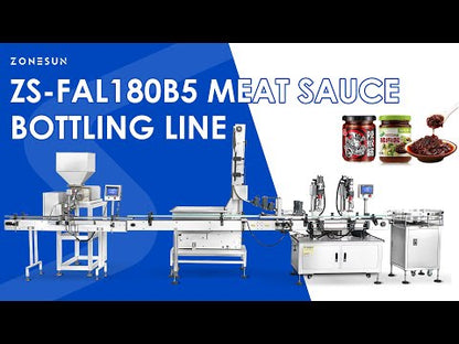 ZONESUN Meat Sauce Bottling Line Thick Paste Filling and Capping Machine ZS-FAL180B5