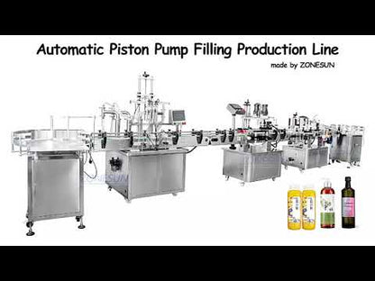 ZONESUN ZS-FAL180R5 Automatic Liquid Piston Filling Capping And Labeling Machine