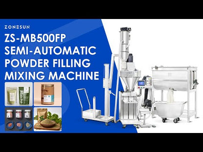 ZONESUN ZS-MB500FP Semi Automatic Auger Powder Mixing Feeding Weighing Filling Machine