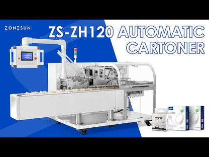 ZONESUN Automatic Cartoner Carton Folder Gluer Folding Horizontal Cartoning Machine ZS-ZH120