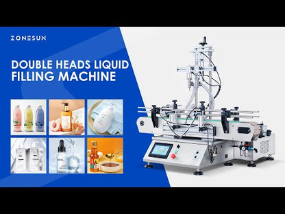 ZONESUN ZS-DTHSP2 2 Nozzles Pneumatic Piston Pump Viscous Liquid Filling Machine