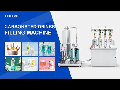 ZONESUN ZS-CF4 Carbonated Drinks Beverage Liquid Filling Machine