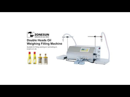 ZONESUN ZS-GP262W 150-18000ml 2 Heads Gear Pump Liquid Filling And Weighing Machine