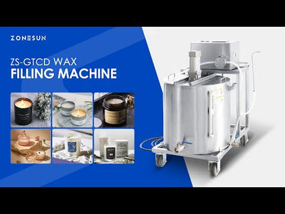 ZONESUN ZS-GTCD Semi Automatic Gear Pump Wax Liquid Filling Melting and Mixing Machine