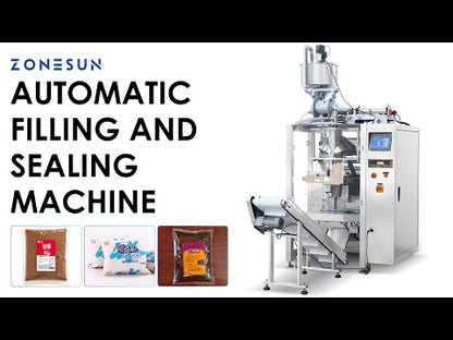 ZONESUN ZS-GFGT620 Full Automatic Paste Satchet Bag Filling Sealing Machine With Feeding Pump