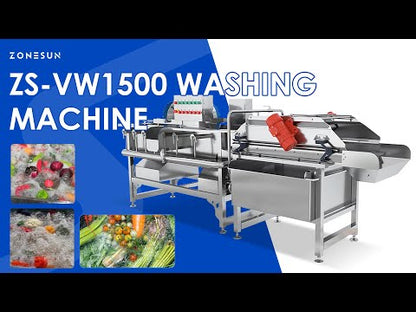 ZONESUN ZS-VW1500 Vegetable Washing Machine Fruit Cleaning Machine