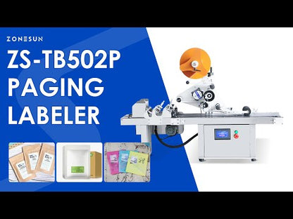 ZONESUN ZS-TB502P Automatic Flat Paper Paging And Labeling Machine