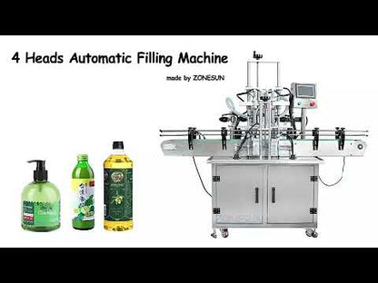 ZONESUN ZS-YT4TZ Automatic 4 Nozzles Piston Liquid Filling Machine（Best Offer）