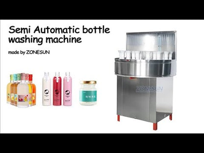 ZONESUN ZS-WB32 Rotary Small Semi Automatic Bottle Washing Machine