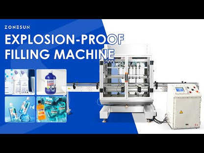 ZONESUN Automatic Explosion Proof Filling Machine Chemical Bottle Liquid Filler ZS-YTEX1