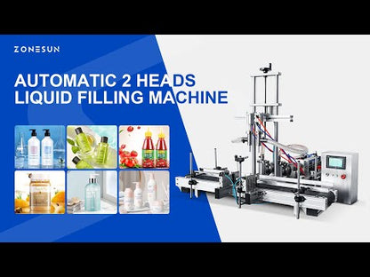 ZONESUN ZS-DTYT2 Automatic Pneumatic Piston 2 Nozzles Viscous Liquid Filling Machine