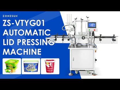 ZONESUN ZS-VTYG01 Automatic plastic Lids Seal Feeding Pressing Machine