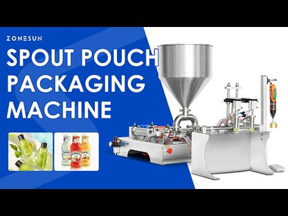 ZONESUN Semi Automatic Spout Pouch Packaging Machine Piston Pump ZS-GTSP2