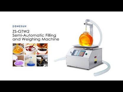 ZONESUN ZS-GPGT1C Semi-automatic Gear Pump Paste Weighing And Filling Machine