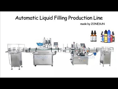 ZONESUN ZS-FAL180A8 Full Automatic Magnetic Pump Liquid Filling Capping and Labeling Machine