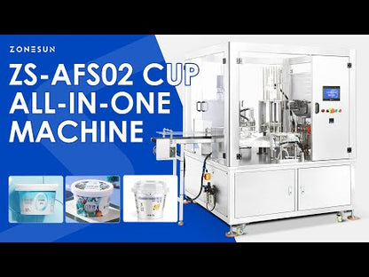 ZONESUN ZS-AFS02 Plastic Cup Piston Pump Liquid Paste Filling Sealing Machine