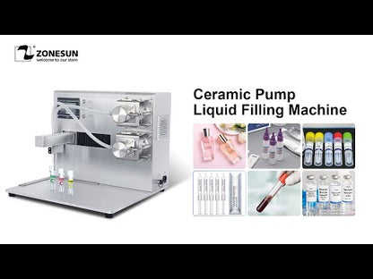 ZONESUN ZS-YTXY2 2 Nozzles Chemical Reagent Ceramic Pump Liquid Filling Machine