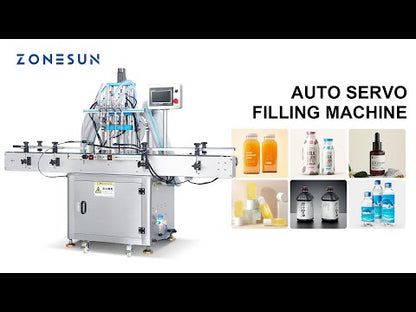 ZONESUN ZS-SV4HS 4 Nozzles Servo Piston Pump Liquid Filling Machine