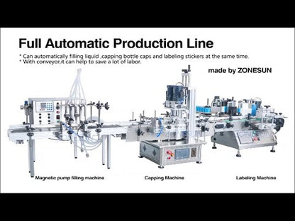 ZONESUN ZS-FAL180D Tabletop Liquid Filling Capping Double Sides Labeling Machine