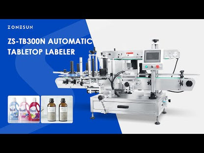 ZONESUN ZS-TB300N Autoamtic Botella cuadrada redonda Sigle / Etiquetadora de doble cara 